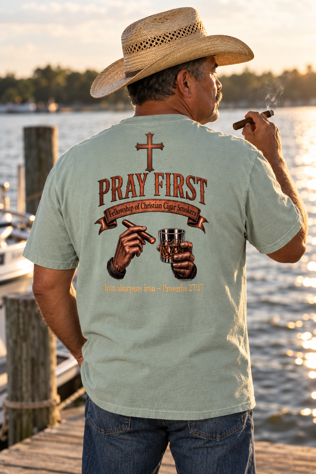 Iron Sharpens Iron FCCS Cigar T-Shirt | Bay