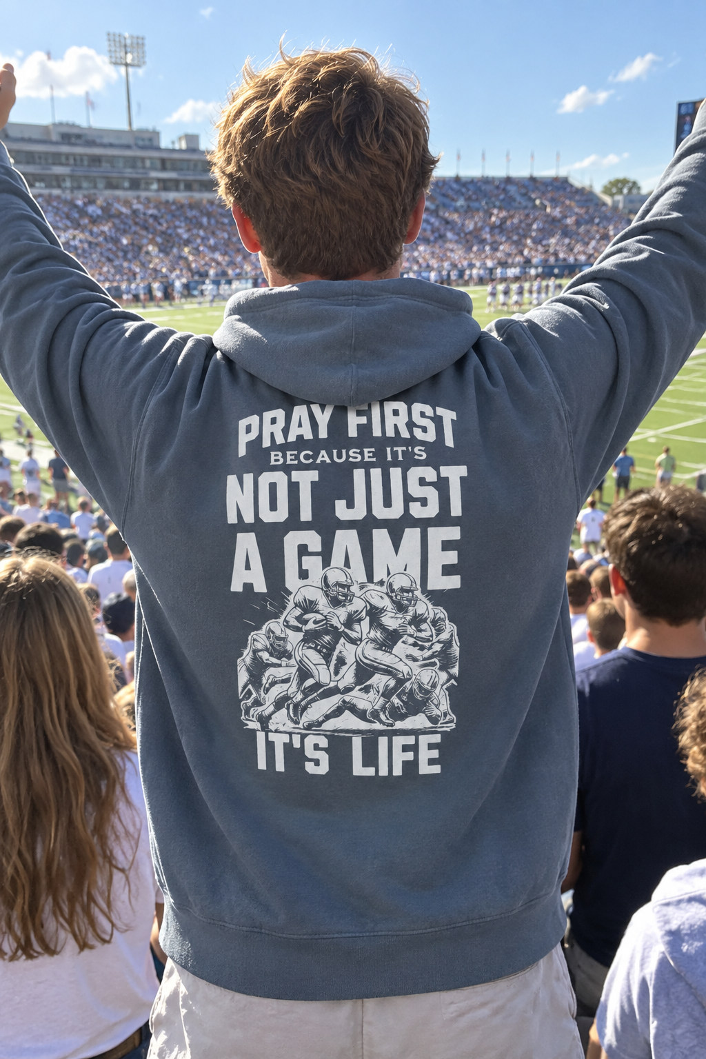 Godspeed Bulldogs | Pray First It's Not Just A Game Hoodie