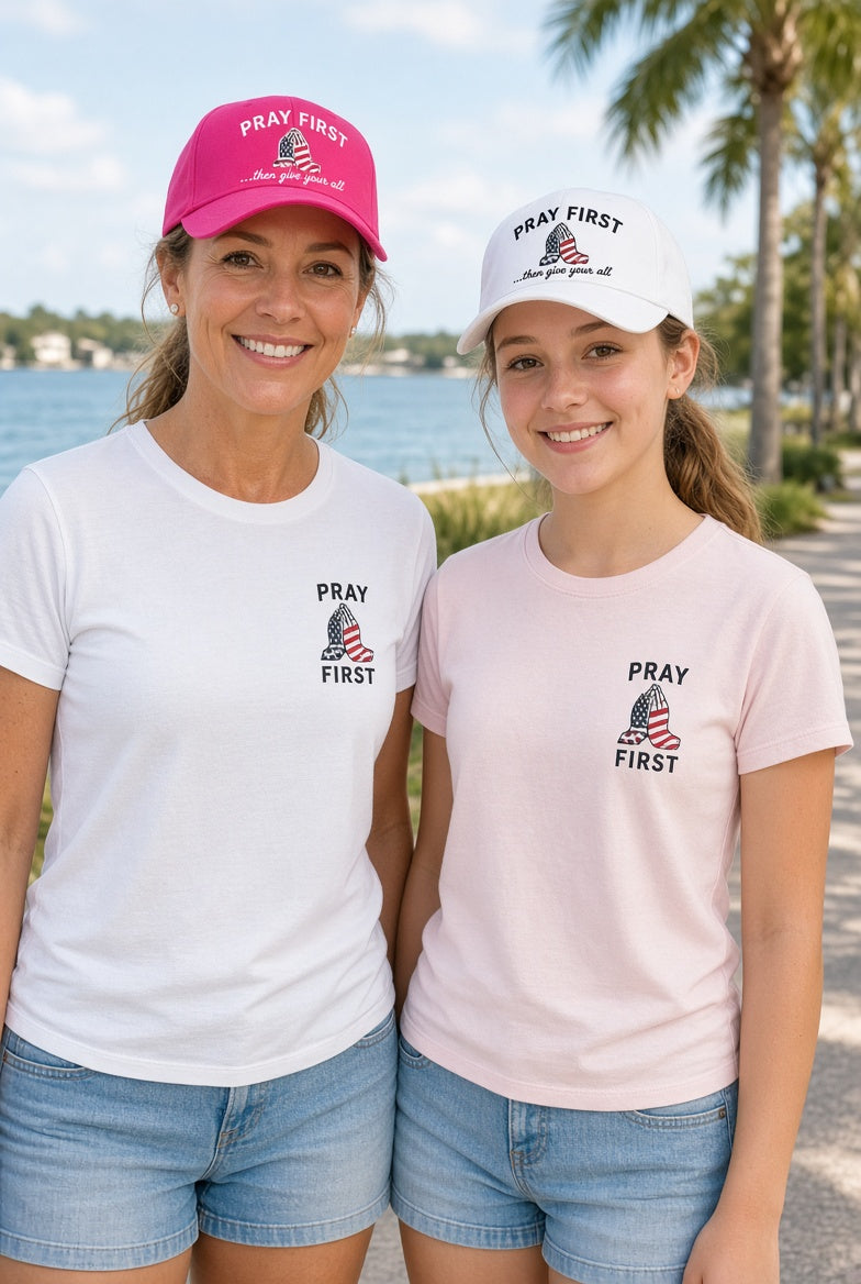 Pray First Women's Ponytail Hat